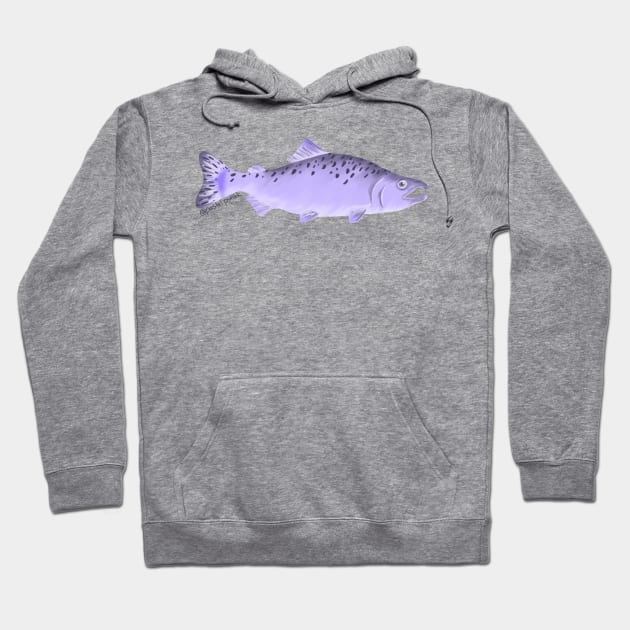 Purple Salmon Hoodie by Pastel.Punkk